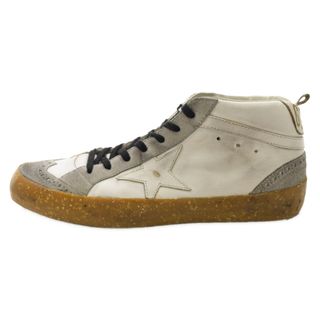 ゴールデングース(GOLDEN GOOSE)のGOLDEN GOOSE DELUXE BRAND ゴールデングースデラックスブランド GGDB ビンテージ加工 スエード切替 ハイスニーカーシューズ ホワイト/グレー(スニーカー)