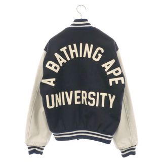 アベイシングエイプ(A BATHING APE)のA BATHING APE アベイシングエイプ 90s×POST OVERALLS Varsity Jacket VINTAGE ポストオーバーオールズ バーシティジャケット スタジャン ヴィンテージ ネイビー/ホワイト(スタジャン)