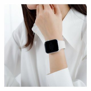 Apple Watch スポーツバンド シリコンバンド ホワイト 42mm対応(ラバーベルト)