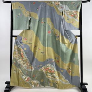 訪問着 身丈164.5cm 裄丈65cm 正絹 名品 【中古】(着物)