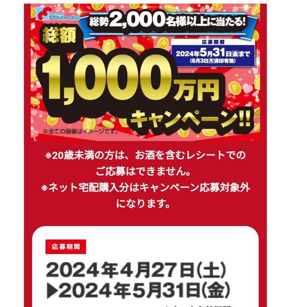 懸賞　万代キャンペーン チケットのチケット その他(その他)の商品写真