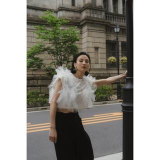 ユナイテッドアローズ(UNITED ARROWS)のKnuth Marf🫧docking tule tulle tops 美品(カットソー(半袖/袖なし))