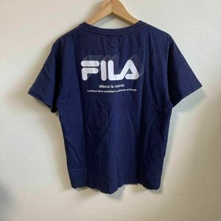 フィラ(FILA)のFILA フィラ Tシャツ プリント　ワンポイント　ネイビー　紺色　L(Tシャツ/カットソー(半袖/袖なし))