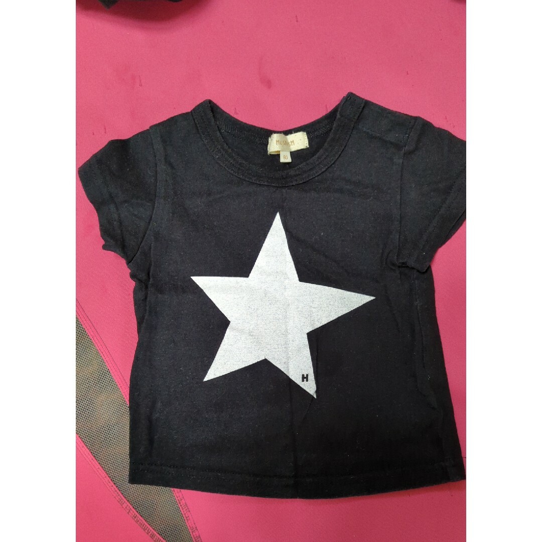 子供　Tシャツ　80cm ＨＵＳＨＨＵＳＨ キッズ/ベビー/マタニティのベビー服(~85cm)(Ｔシャツ)の商品写真
