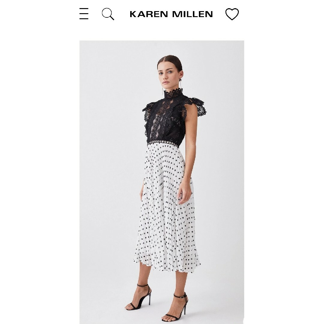 Karen Millen(カレンミレン)の新品　カレンミレン ワンピース レディースのワンピース(ひざ丈ワンピース)の商品写真