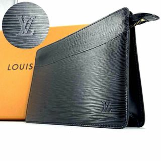 LOUIS VUITTON - c652真贋済【ヴィトン】極美品”エピ ポシェット オム 黒 クラッチバック 鞄