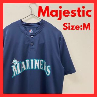 マジェスティック(Majestic)の【即日発送】古着　マジェスティック　Tシャツ　シアトル　マリナーズ　メンズ　M(Tシャツ/カットソー(半袖/袖なし))