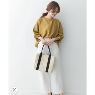 URBAN RESEARCH DOORS リネンバックツイストブラウス