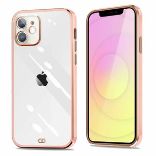 【サイズ:iPhone12_色:桜ピンク】iPhone12 ケース クリア メッ(その他)