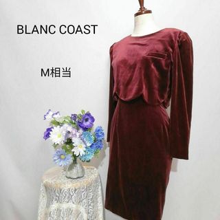 BLANC COAST 極上美品　ドレス　ワンピース　パーティー　ワインレッド系(ナイトドレス)