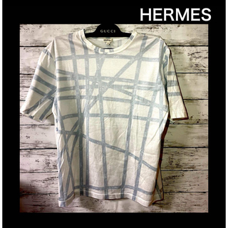 エルメス(Hermes)の【マルジェラ期　M】エルメス　Tシャツ　HERMES リボン　margiela(Tシャツ(半袖/袖なし))
