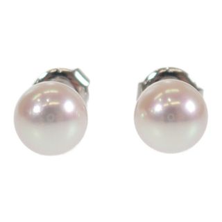 ミキモト(MIKIMOTO)の【中古】【Aランク】MIKIMOTO ミキモト K18WG ホワイトゴールド パールピアス PE-2BU P7.0ｍｍ アコヤ真珠 レディース ジュエリー アクセサリー【ISEYA】(ピアス)