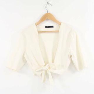 ルネ(René)の美品 Rene ルネ ボレロ 1点 M アセテート ナイロン 半袖 ニット リボン レディース AT339A74 (カーディガン)