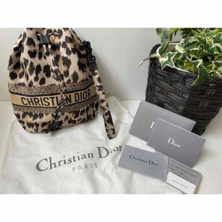 クリスチャンディオール(Christian Dior)の希少品！ディオール　DiorMizzaトラベル巾着ポーチバッグ　豹柄(ポーチ)