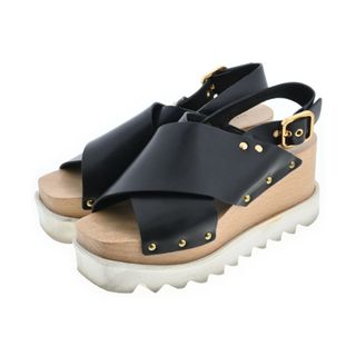 ステラマッカートニー(Stella McCartney)のSTELLA McCARTNEY サンダル EU37(23.5cm位) 黒 【古着】【中古】(サンダル)