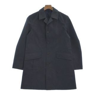 ランバンオンブルー(LANVIN en Bleu)のLANVIN en bleu ステンカラーコート 46(M位) 紺 【古着】【中古】(ステンカラーコート)