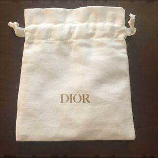 ディオール(Dior)のディオール　巾着　ポーチ　白　ホワイト　ケース(ポーチ)