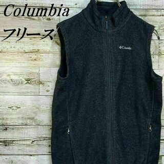 Columbia - 【036】USA規格コロンビア フルジップ フリースベスト　ロゴ刺繍