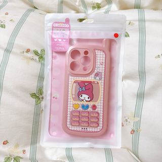 マイメロ iPhone15pro ケース ガラケー(iPhoneケース)