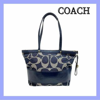 コーチ(COACH)のコーチ トートバッグ シグネチャー 12546ブルー デニム(トートバッグ)