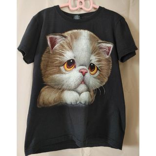 猫ちゃんぴえんプリントTシャツ(Tシャツ(半袖/袖なし))