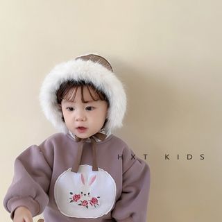 【おすすめ♡】赤ちゃん　キャップ　茶色　男女兼用　子供　ファー　ホワイト　人気(帽子)