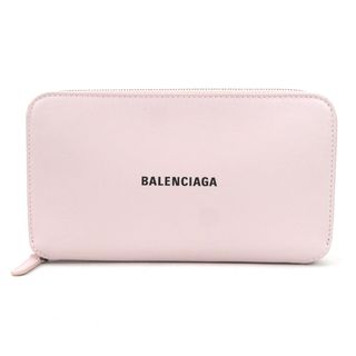 バレンシアガ(Balenciaga)のバレンシアガ BALENCIAGA ラウンドファスナー長財布 レザー ライトピンク ユニセックス 送料無料【中古】 55476f(財布)