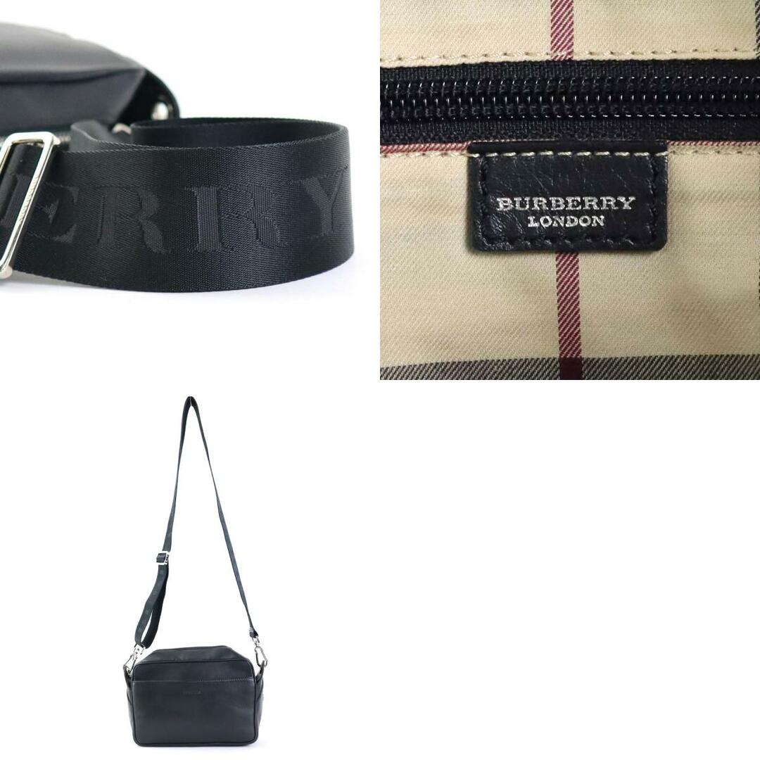 BURBERRY(バーバリー)のバーバリー BURBERRY 斜め掛けショルダーバッグ レザー ブラック ユニセックス 送料無料【中古】 55494g レディースのバッグ(ショルダーバッグ)の商品写真