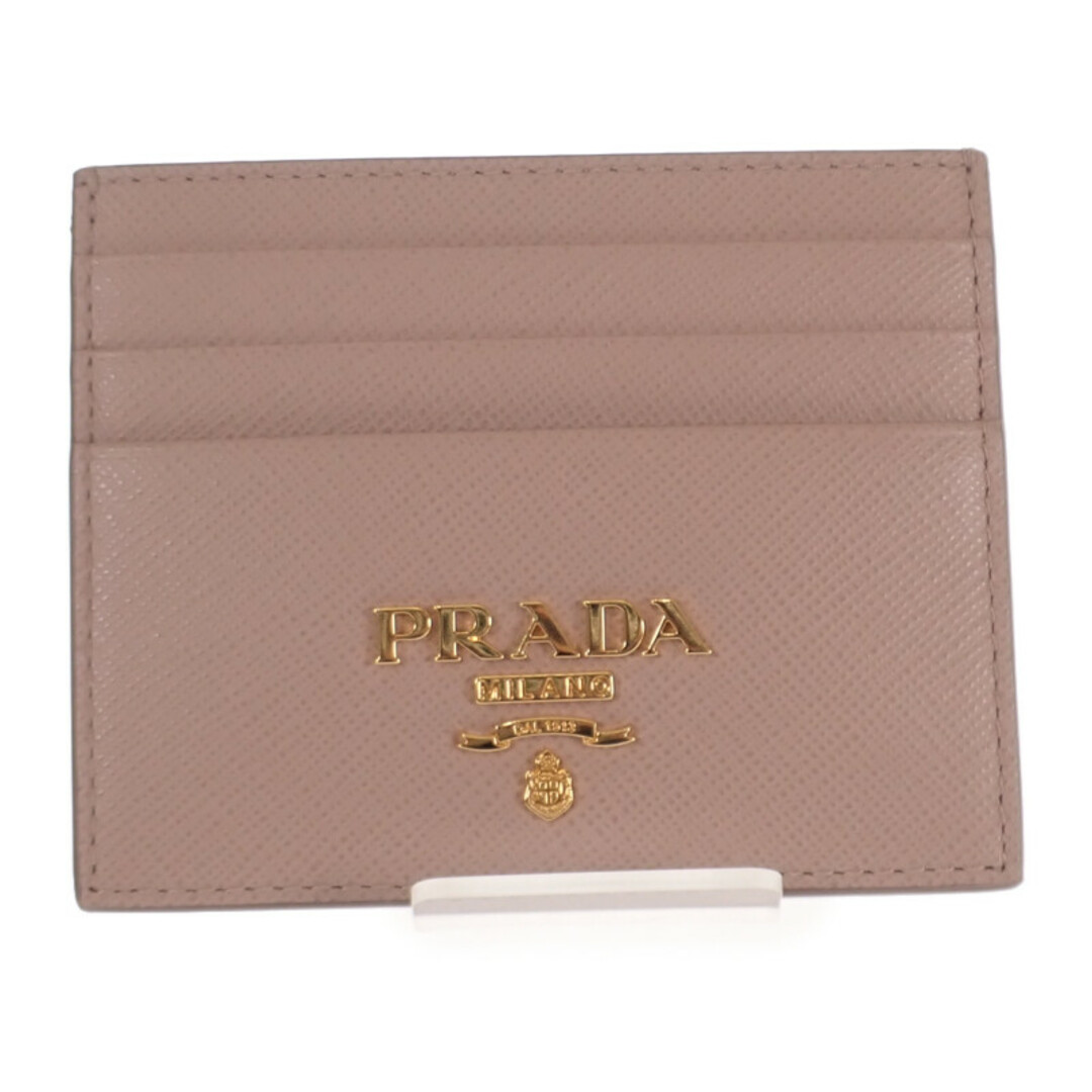 PRADA(プラダ)の【中古】【Aランク】PRADA プラダ ロゴ カードホルダー カードケース 1MC025 サフィアーノ ピンク ゴールド金具 レディース【ISEYA】 レディースのファッション小物(財布)の商品写真