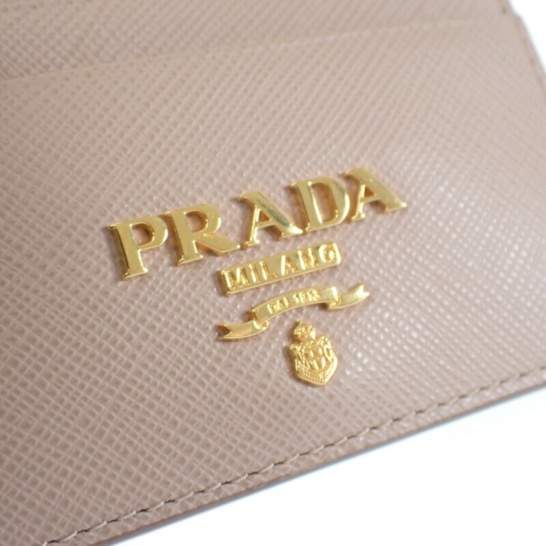 PRADA(プラダ)の【中古】【Aランク】PRADA プラダ ロゴ カードホルダー カードケース 1MC025 サフィアーノ ピンク ゴールド金具 レディース【ISEYA】 レディースのファッション小物(財布)の商品写真