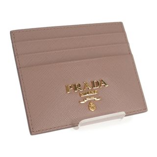 プラダ(PRADA)の【中古】【Aランク】PRADA プラダ ロゴ カードホルダー カードケース 1MC025 サフィアーノ ピンク ゴールド金具 レディース【ISEYA】(財布)