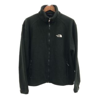 ザノースフェイス(THE NORTH FACE)のTHE NORTH FACE ノースフェイス フリースジャケット アウトドア ワンポイント ブラック (メンズ L) 中古 古着 Q4817(その他)