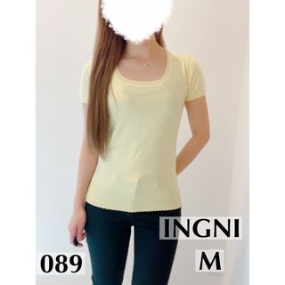 イング(INGNI)の【INGNI】イング 半袖トップスM 着画 写真 イエロー(Tシャツ(半袖/袖なし))