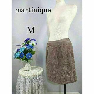 martinique　極美品　ひざ丈スカート　Mサイズ　日本製(ひざ丈スカート)