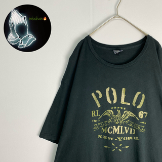 ポロラルフローレン(POLO RALPH LAUREN)のポロラルフローレン　Ｔシャツ　プリント　ビッグサイズ　黒(Tシャツ/カットソー(半袖/袖なし))