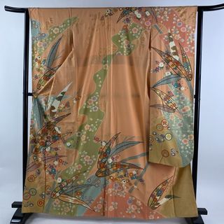 振袖 身丈165cm 裄丈64.5cm 正絹 名品 【中古】(着物)