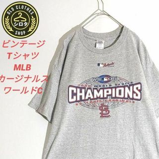 古着 Tシャツ アメカジ MLB プリント ビンテージ カージナルス グレー(Tシャツ/カットソー(半袖/袖なし))