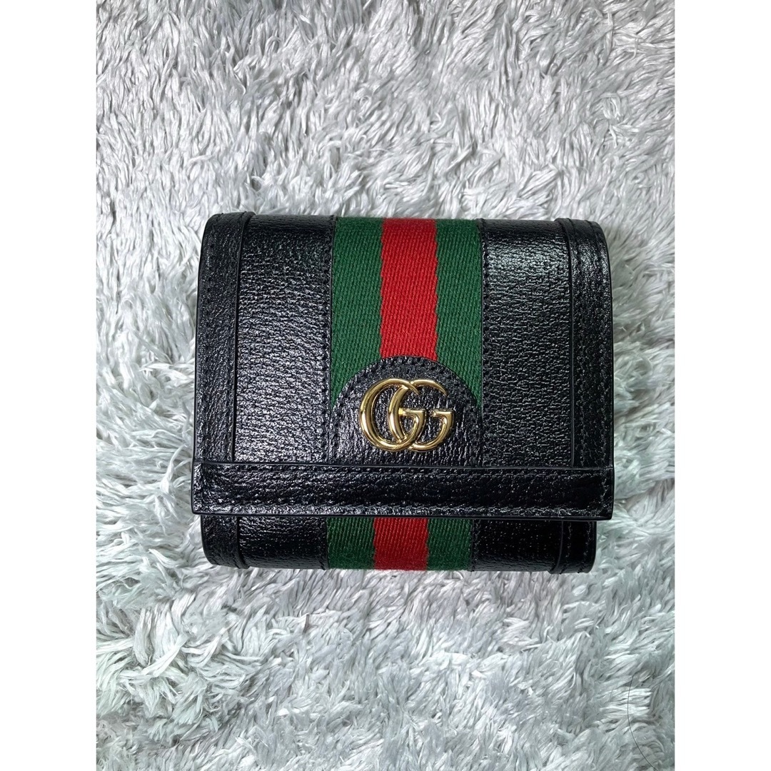 Gucci(グッチ)のGUCCI 719887 シェリーライン オフィディア ウェブ 二つ折り財布 レディースのファッション小物(財布)の商品写真