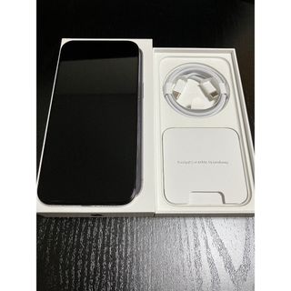 アイフォーン(iPhone)のiPhone 15 pro max 256GB ブラックチタニウム　美品(スマートフォン本体)