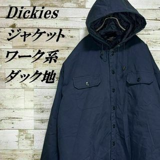 ディッキーズ(Dickies)の【110】USA規格ダック地ディッキーズワーク系ボタンジャケットワンポイントロゴ(ブルゾン)