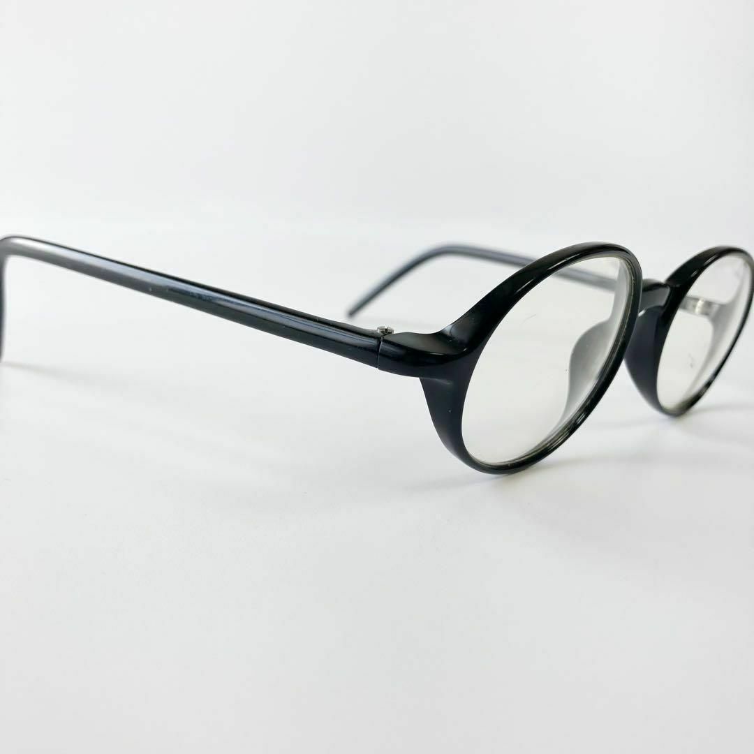 白山眼鏡店　小物　サングラス　メガネ　フレーム　黒　眼鏡　丸型　小物　アイウェア メンズのファッション小物(サングラス/メガネ)の商品写真
