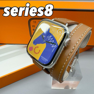 Hermes - 1704 Apple Watch エルメス　series8 シリーズ8 シルバー