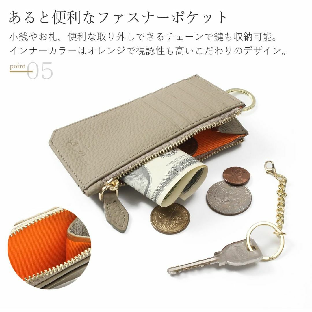 【色: グレー】[ブランポム] ミニ財布 レディース フラグメントケース パスケ レディースのバッグ(その他)の商品写真