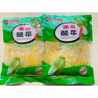 生友酸菜 東北 东北酸菜 酸菜丝 酸白菜 白菜の塩漬 500g 2袋(野菜)