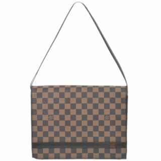 ルイヴィトン(LOUIS VUITTON)の本物 ルイヴィトン LOUIS VUITTON LV トライベッカ カレ ダミエ エベヌ ショルダーバッグ ブラウン N51161 Tribeca Carre ビトン バッグ 中古(ショルダーバッグ)