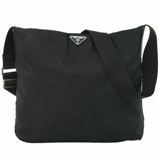 プラダ(PRADA)の本物 プラダ PRADA ナイロン ショルダーバッグ ブラック バッグ 中古(ショルダーバッグ)