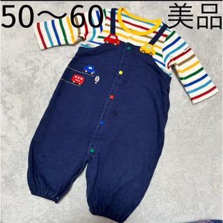 MIKIHOUSE 50〜60cm 美品 ツーウェイオール 長袖ロンパース