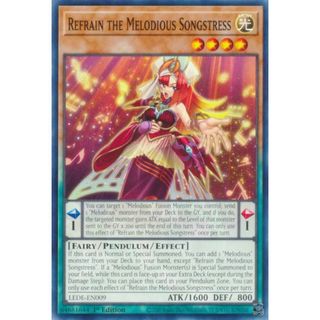 遊戯王 LEDE-EN009 幻奏の歌姫ルフラン Refrain the Melodious Songstress (英語版 1st Edition ノーマル) Legacy of Destruction(その他)