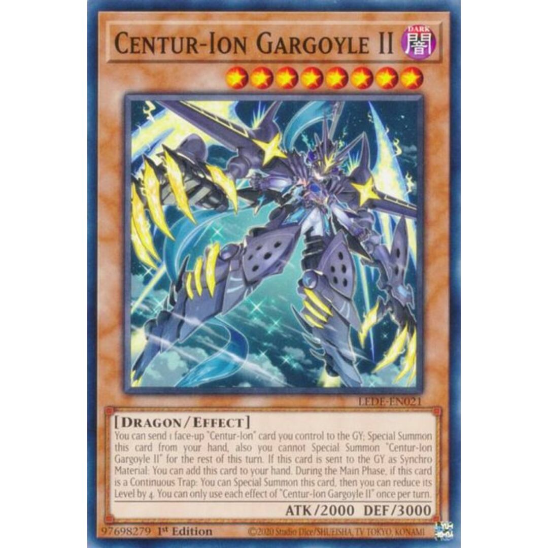 遊戯王 LEDE-EN021 竜騎兵ガーゴイルＩＩ Centur-Ion Gargoyle II (英語版 1st Edition ノーマル) Legacy of Destruction エンタメ/ホビーのアニメグッズ(その他)の商品写真