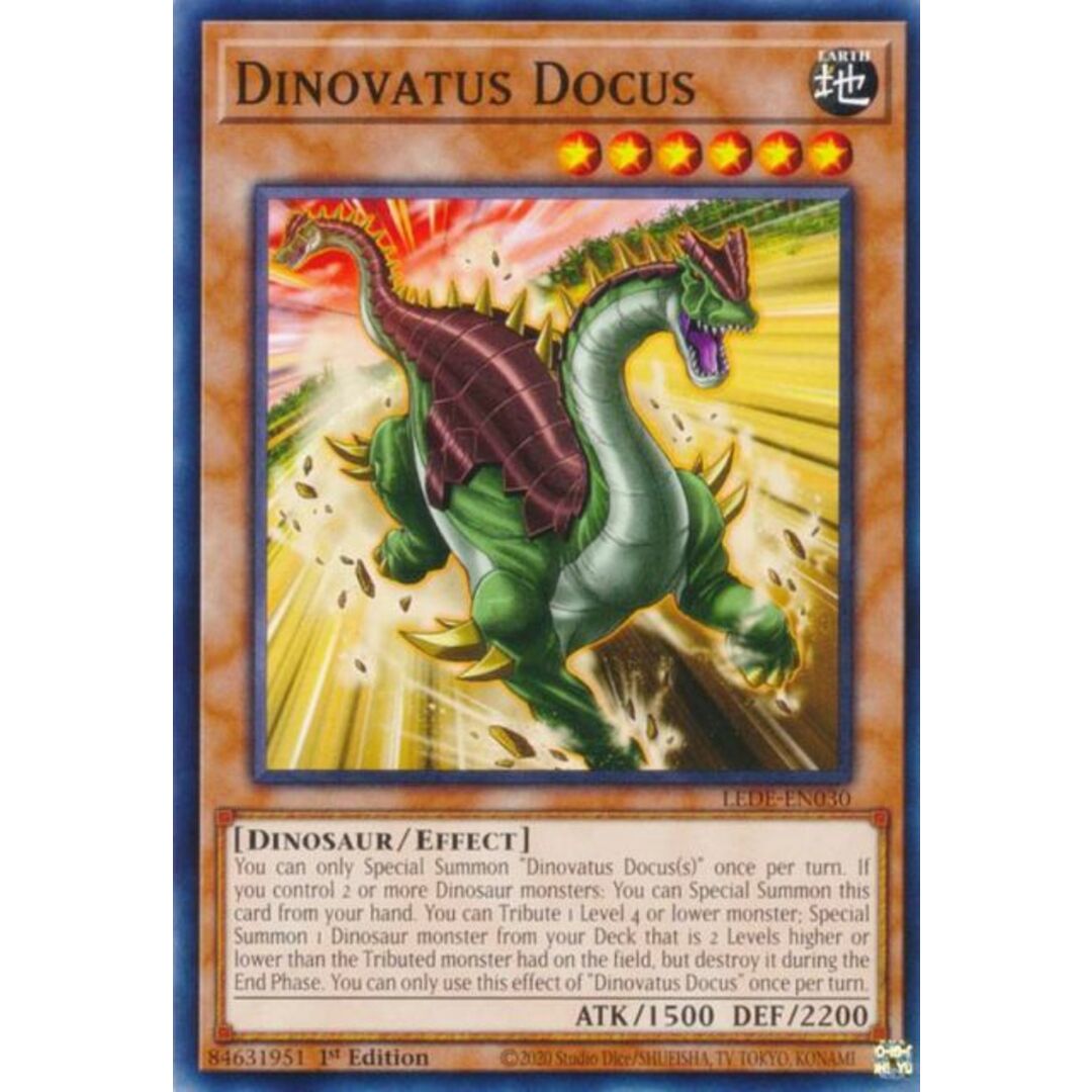 遊戯王 LEDE-EN030 ディノベーダー・ドクス Dinovatus Docus (英語版 1st Edition ノーマル) Legacy of Destruction エンタメ/ホビーのアニメグッズ(その他)の商品写真